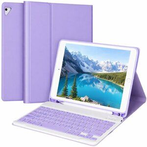 🆕Purple iPad 9.7 Keyboard Case 6th/5th Gen Air 1/2 Bluetooth Detachable NWOT